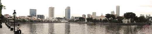 View of Singapore from Boat Quay