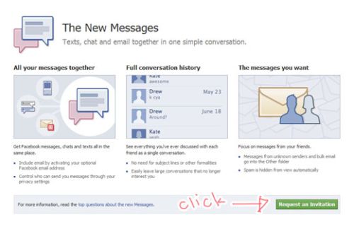 Facebook email invitation