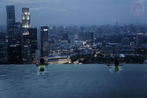 Marina Bay Sands hotel - night view