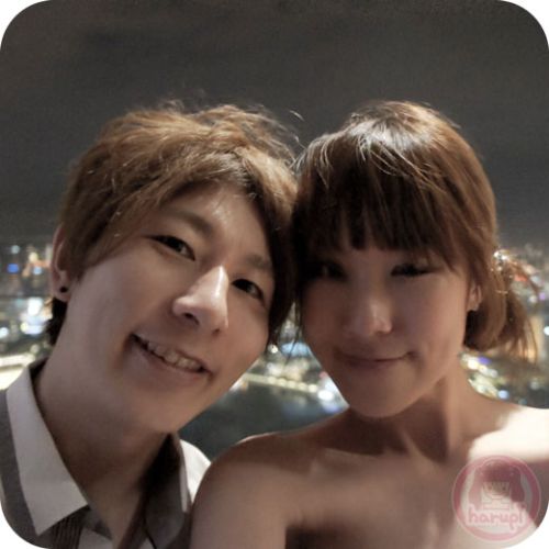 Marina Bay Sands - Yasu and Haruka at Sky Park 1