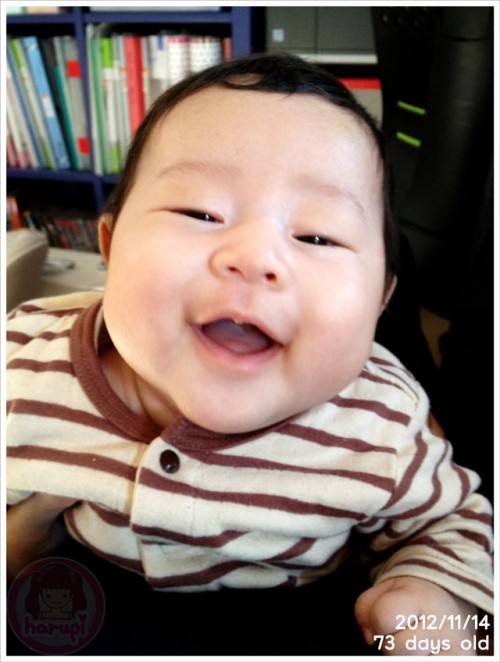 73 days old little-big-boss smiling
