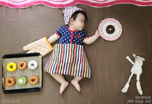 Baby-sleeping art - Have a doughnut ◎ ドーナツをどうぞ