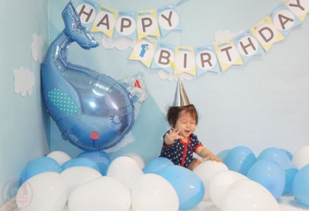 Yuto 1st Birthday set up - testing with baby Yuto "take 2"
