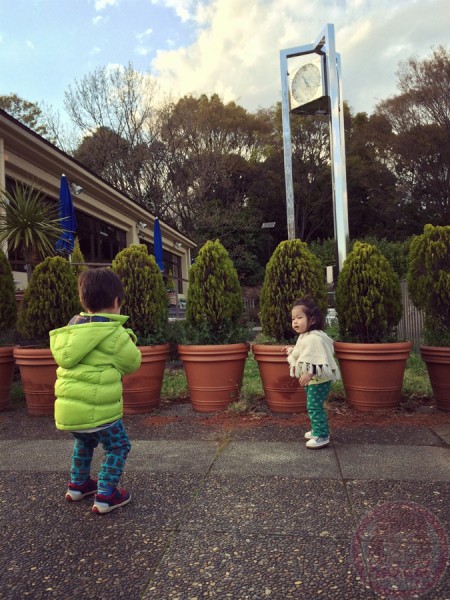 Little-big-boss playing with a 3 years old friend