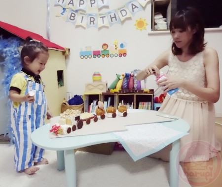 Happy 2nd birthday choo choo train cake