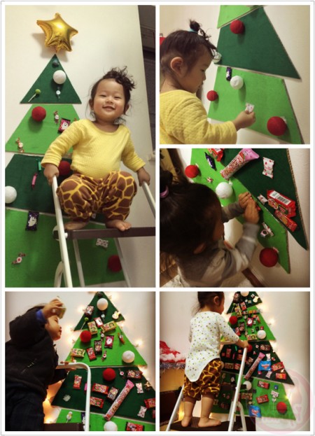 The everyday journey decorating the Christmas tree with candies and cookies!