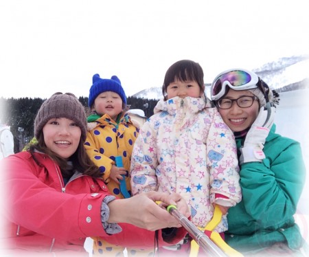 Little-big-boss with mama and Yuki-chan with mama