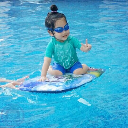 Baby surfing