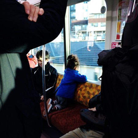 On Tokaido Line train to Tokyo station